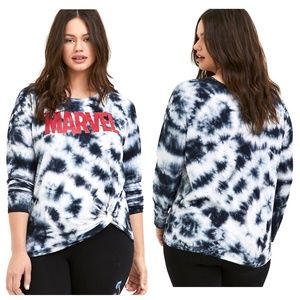 1X or 2X Torrid Tie Dye Marvel Comics Knot T Shirt